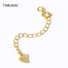 14K Gold Plated Extension Chain With Lobster Clasps End Extension Tail Chain Connector For DIY Bracelet Necklace Making Findings