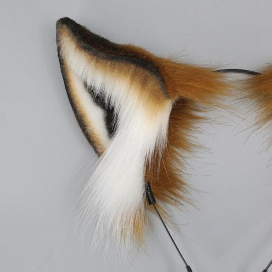 Cerc de păr din țesătură de pluș, imitație de urechi de animale, bentită lucrată manual, pentru petreceri de cosplay, bentiță elastică, accesoriu de păr