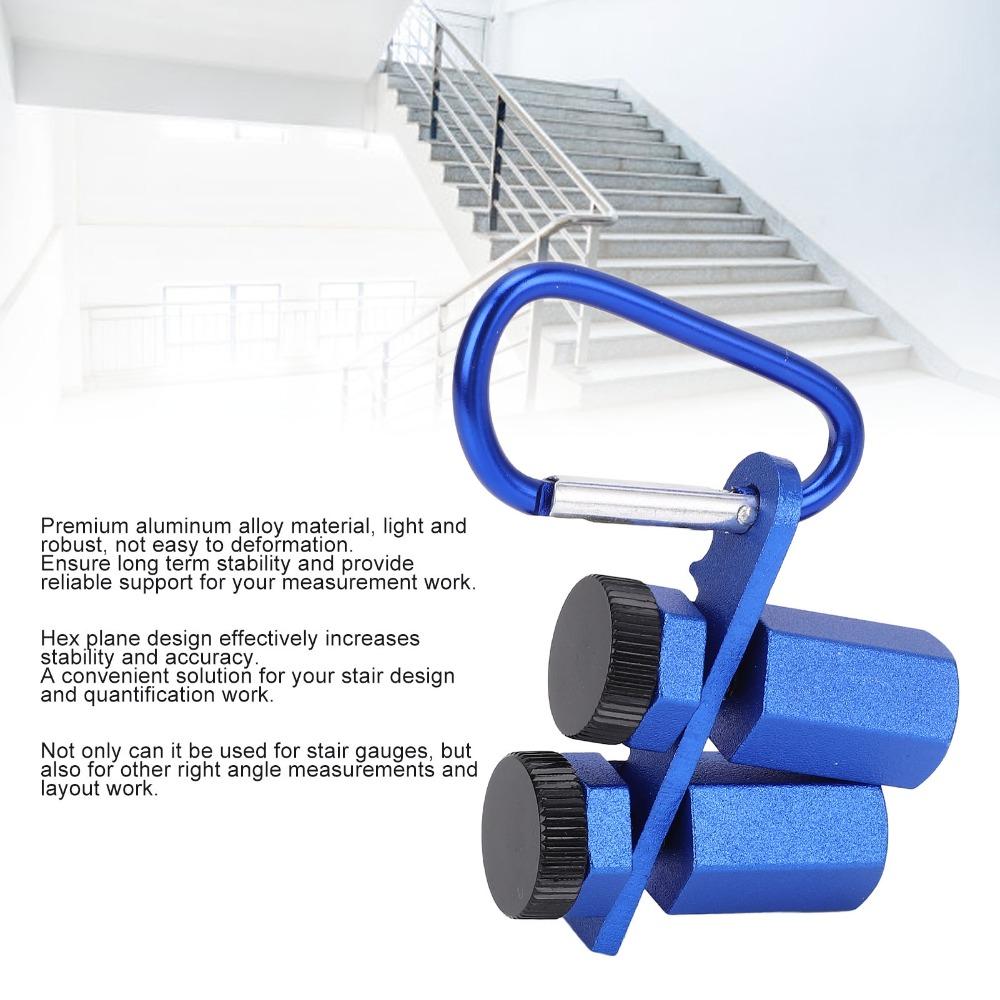 Hex Stair Gauge Non Slip Aluminum Alloy Stair Gauge Stair Rafter Gauge Clamp  Woodworking