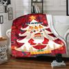 Custom Name Christmas Santa Claus Theme Printed Blanket - Perfect for Couch, Bed, Travel & Outdoor Use | Machine Washable, Cozy & Durable.