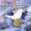 Resin Creative Acorn Deer Antlers Feather Bird Pendant Christmas Decor Props