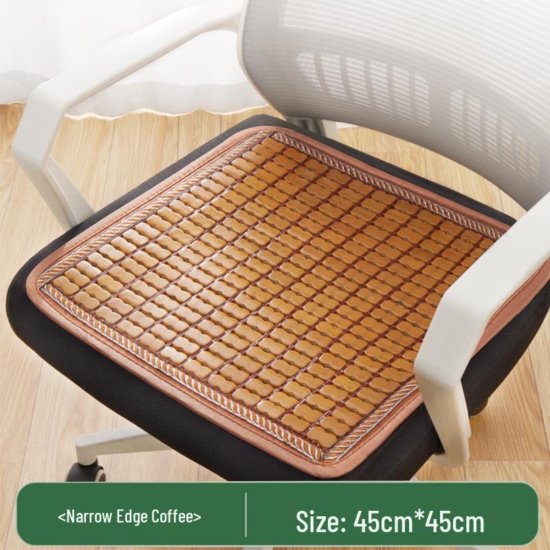 Breathable Bamboo Cooling Seat Cushion for Long Summer Use - Ideal for Office Chairs and Cars.