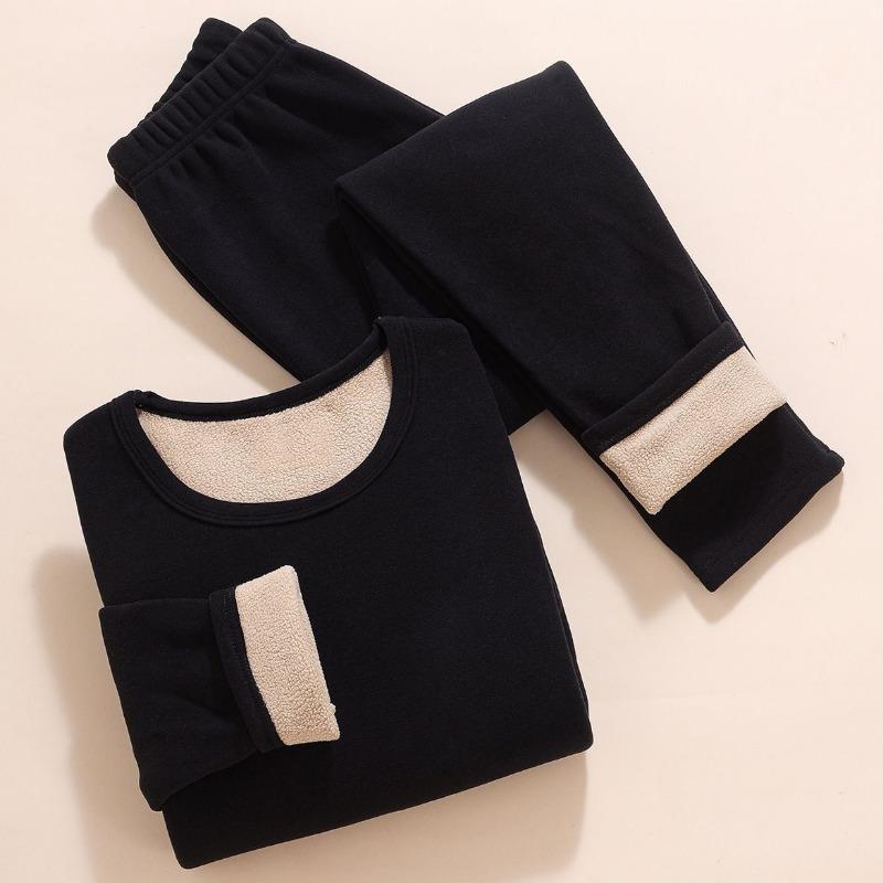 Vysoce kvalitní termoprádlo z jehněčí vlny Dámská dvoudílná sada polstrovaných a zesílených podzimních kalhot Spodní košile Oblek Zeštíhlení postavy