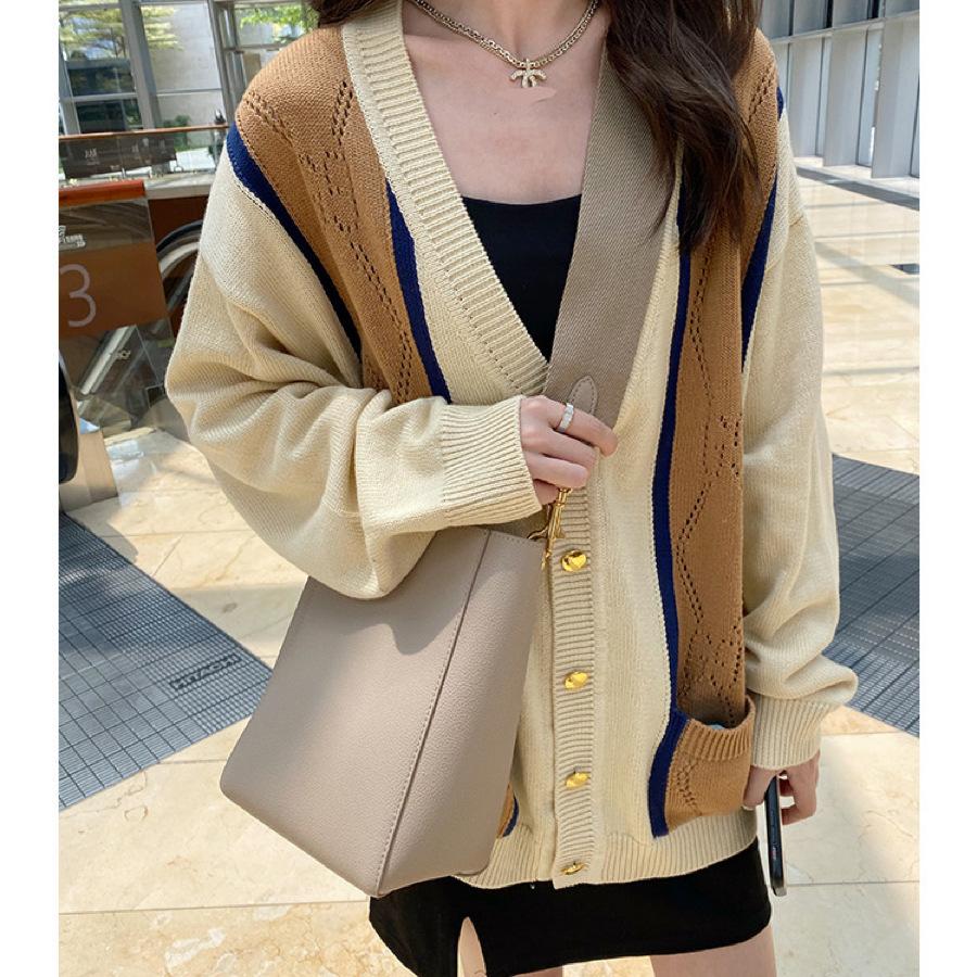 2023 New star with the same wide shoulder strap sangle bucket bag single shoulder oblique span leather women's bag simple child and mother bag