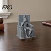 Stable Base Mini Figurine Anubis Sitting On Throne Statue, Palm-Sized 3D Printed Anti-bump Durable Ornament, Ancient Egyptian Style Sculpture
