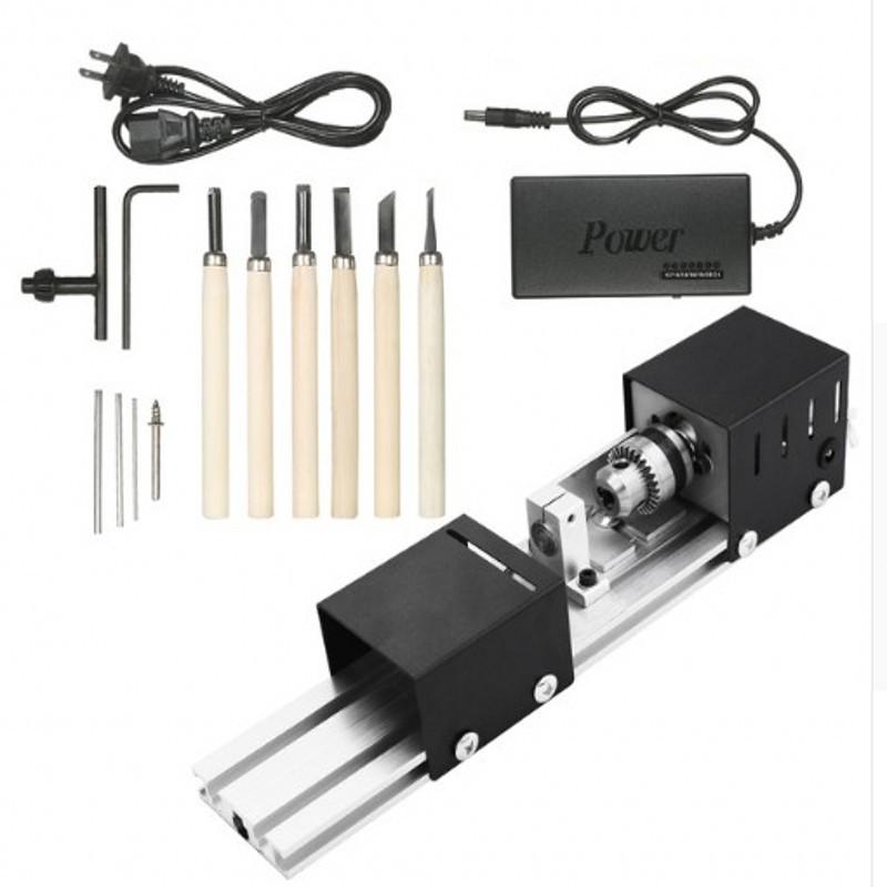Mini DIY Buddhist Beads Woodworking Lathe: Grinding, Polishing, Cutting Machine