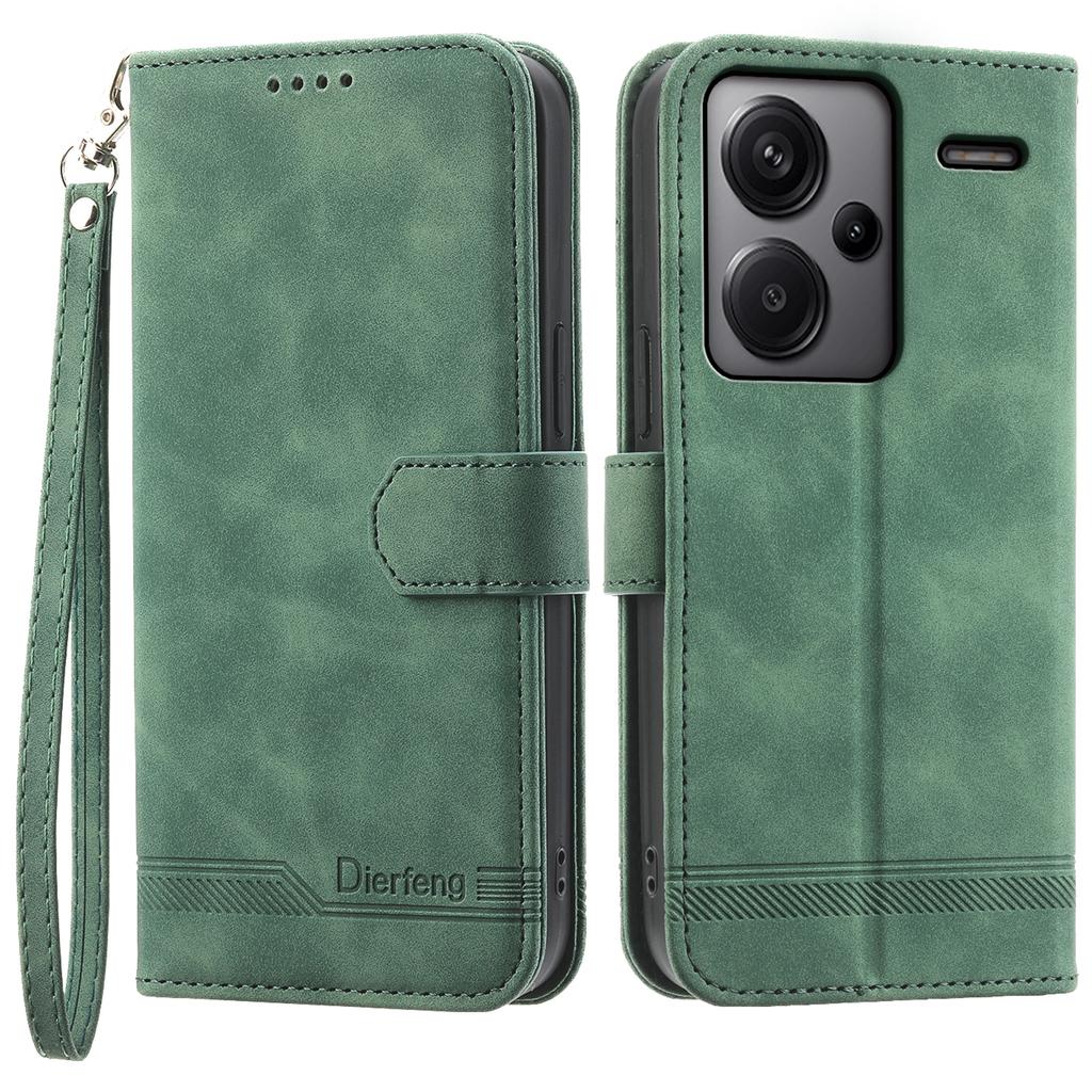 DIERFENG DF-03 for Xiaomi Redmi Note 13 Pro+ 5G Leather Case Phone Wallet Stand