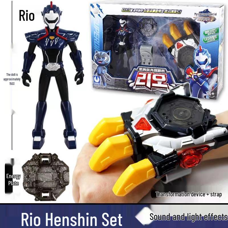 Mini Force X Leo Max Action Figure - Sound & Light Transformer Toy for Kids