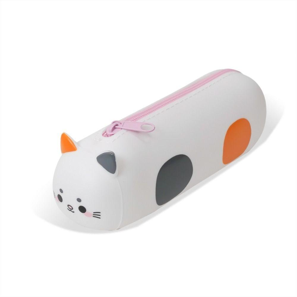 Large Capacity Portable Stationery Box Soft Texture Cartoon Animal Pencil Case  Daily Use