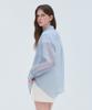 MUSINSA STANDARD WOMAN Women'S Relaxed Striped Sheer Shirt [Sky Blue]