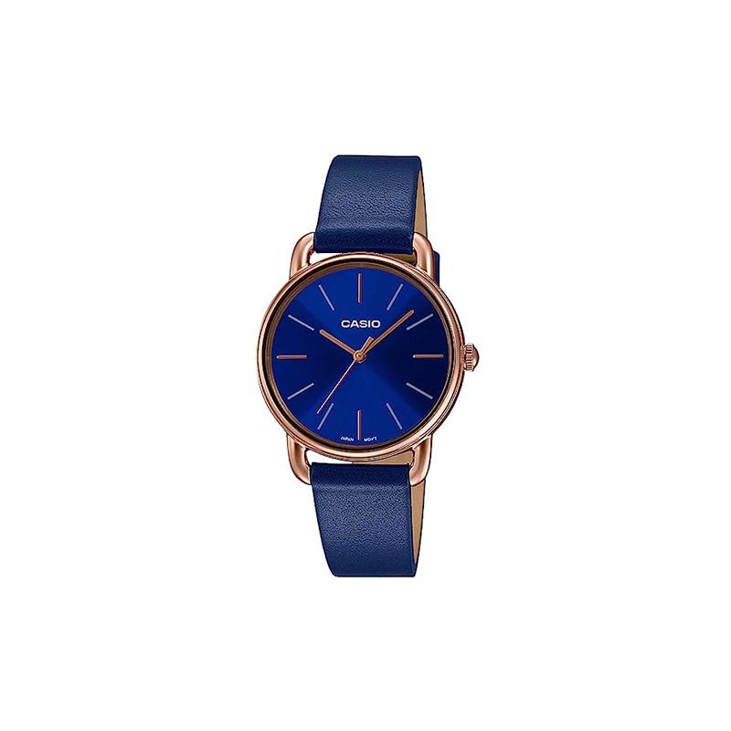 

Casio STANDARD series 50 meters waterproof quartz movement leather strap Japanese and Korean watch women s watch blue dial LTP-E412PL-2ADF синий
