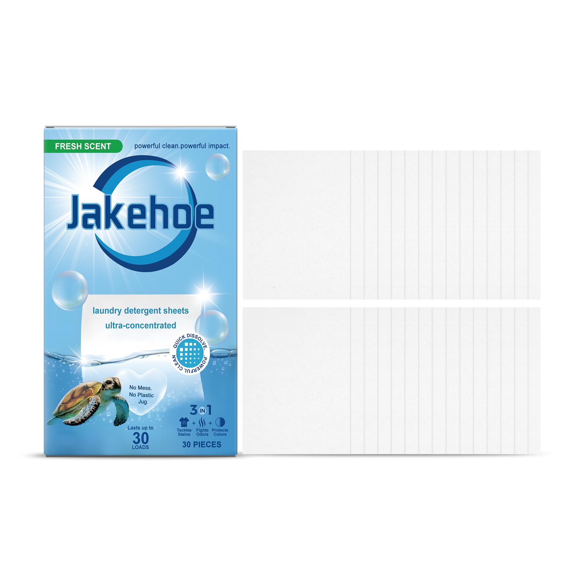 Jakehoe Laundry Sheets: Daily clothing cleaning, removes stubborn stains, gentle on skin, home use, leaves a lasting fragrance and protects clothes