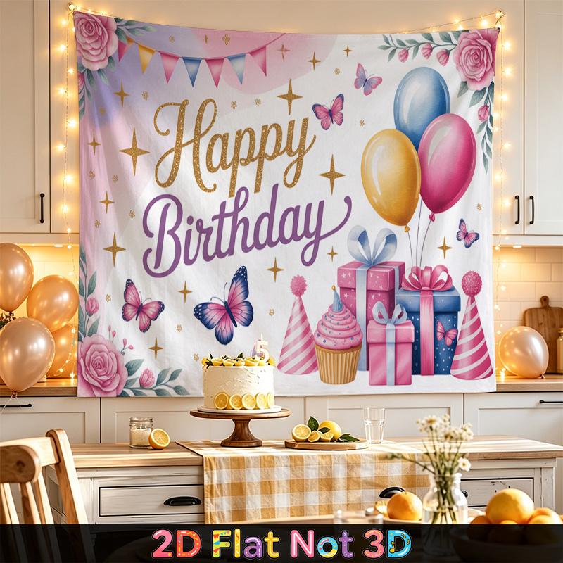 1pc Floral Party Backdrop - Room Wall Decor