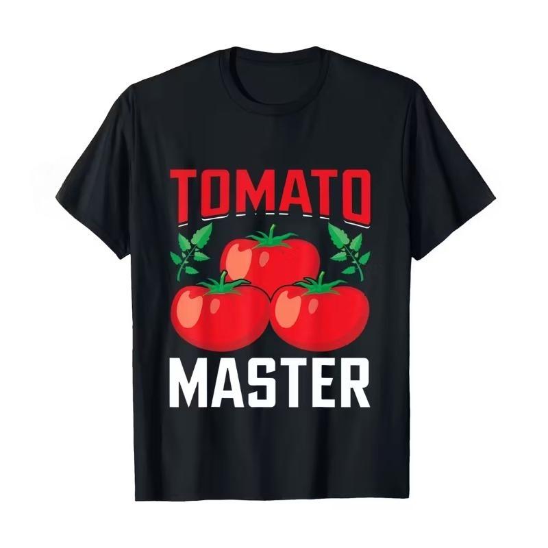 Unisexs Unisex Vintage Tomato Master T Shirt Streetwear Oversized Tee Summer Casual Vintage Cotton Tomato Lovers Gifts Short Sleeve L