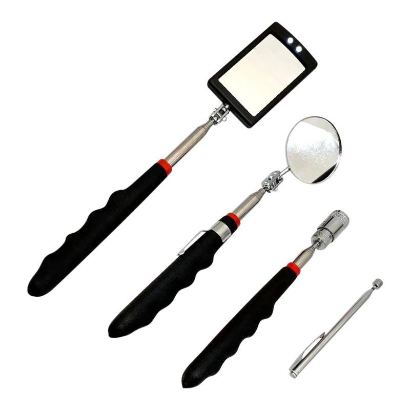 Magnetic Telescoping Pick-up Tool Round And Square 360 Swivel Adjustable Storage Holder Car Detailing Organizer Metal Hanger