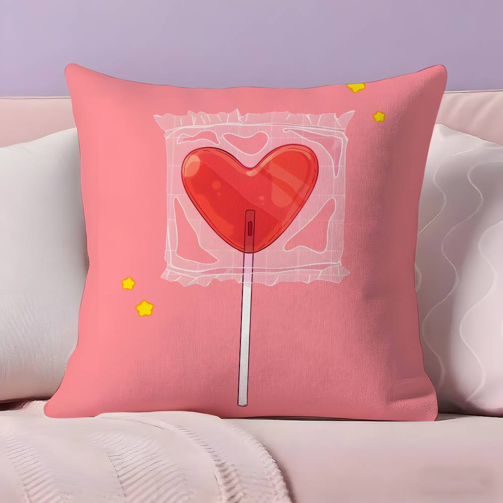 sweet pink candy Pillow Case  Ultra Soft Skin Friendly Fabric Cloud Like Comfort & Concealed Zipper