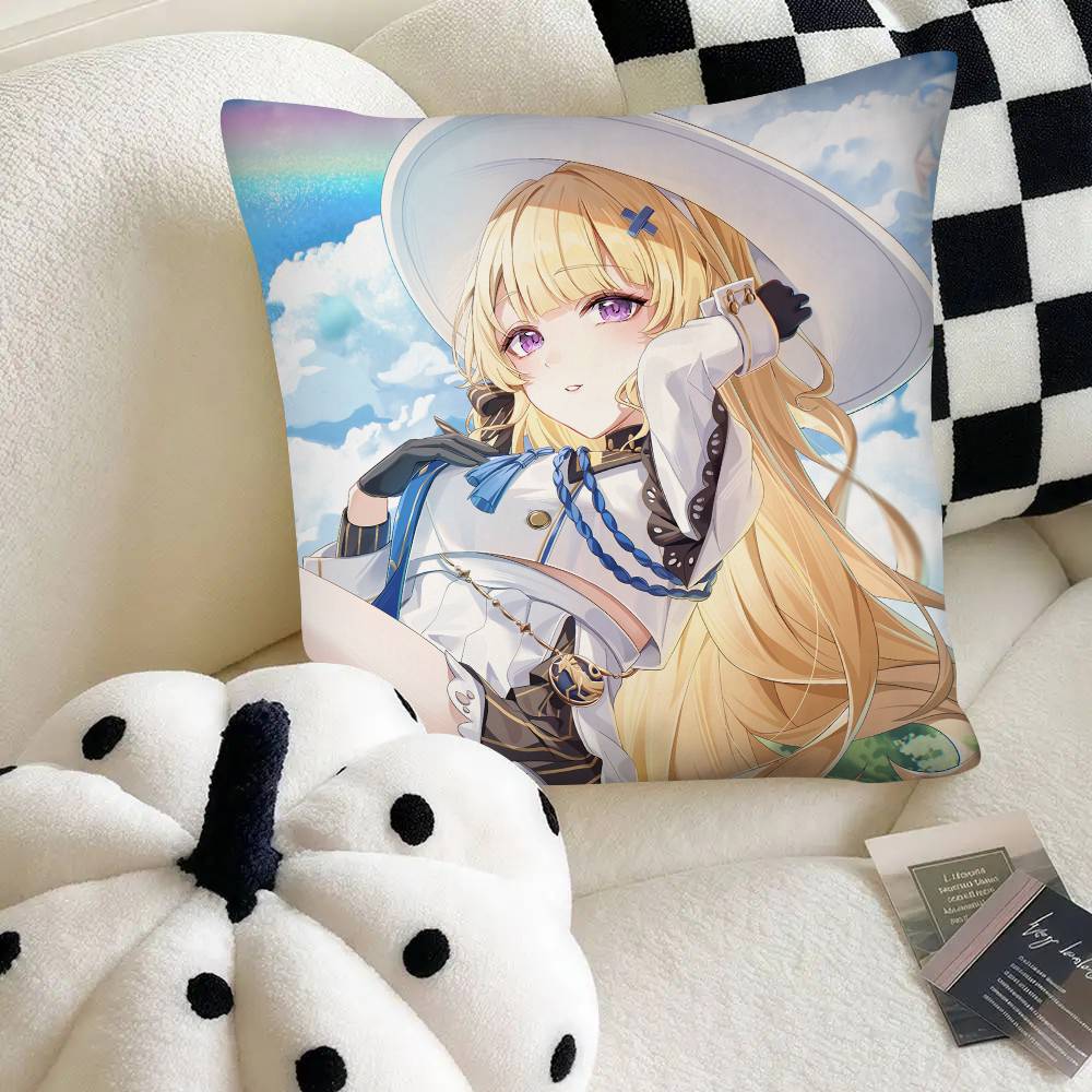 Phoebe Hot 3D Game Wuthering Waves Pillow Case Square Pillow Bedroom Sofa Leisure Comfort Cushion Car Home Decoration