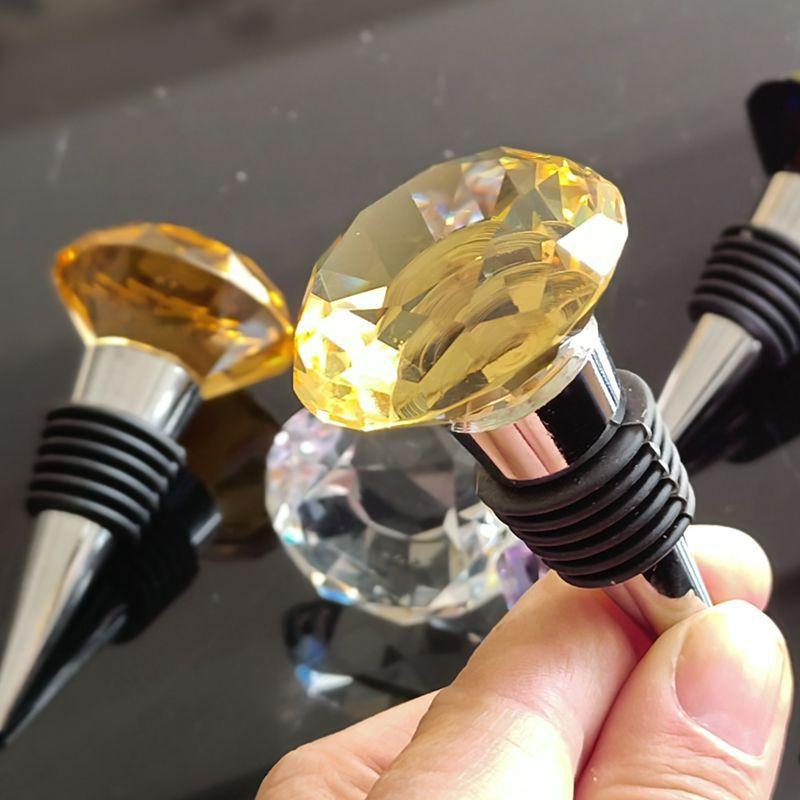 Wedding Favor Heart Wine Bottle Stopper Olive Oil Metal Cork Party Drink Bar Tool Twist Plug Accessories Crystal Wine Stopper