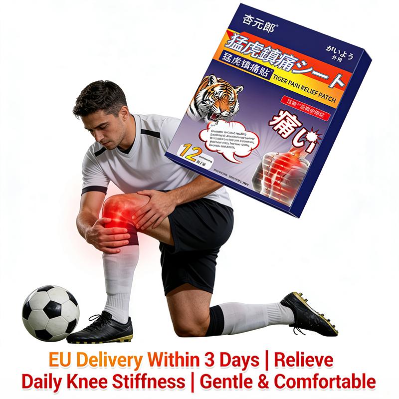 Tiger Knee Support Patch | 12pcs Xingyuanlang | Soothing Relief for Leg Discomfort