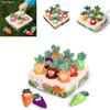 Educational Plush Toy For Children Shape Color And Number Recognition Farm Carrot Puller