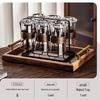 Handun 350ml Iceberg Waist Glass Cup Set with Holder & Tray
