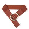 Adjustable Tying Pin Buckle Belt Elastic Leather Belt Women Waistband Belt  Dresses Accessory
