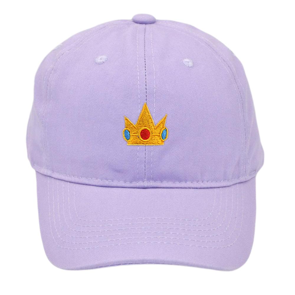 Crown Embroidered Baseball Cap Princess Peach Girl Hat Rosalina Dad Cap Spring Summer Beach Women Comfortable Sun Hat