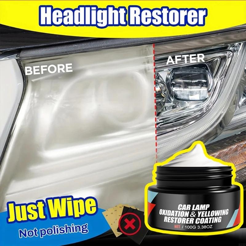 2025 New Headlight Lens Refinishing set with Sponge Headlight Restoration Paste for Auto