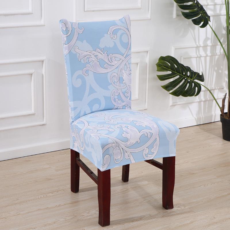 1Pc Elastic Dining Chair Cover Geometric Slipcovers Chair Case Stretch Seat Cover For Wedding El Banquet Living Room