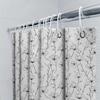 Modern Black White Floral Shower Curtain Bathroom Decor Customizable Size Waterproof Printing High Quality Home Decoration