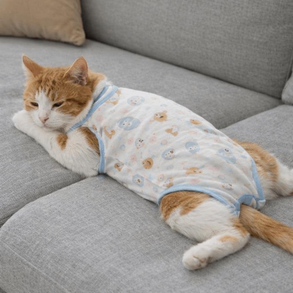 High Elasticity Cat Sterilization Suit Breathable Pet Anti-Licking Vest  Pet Estrus Period