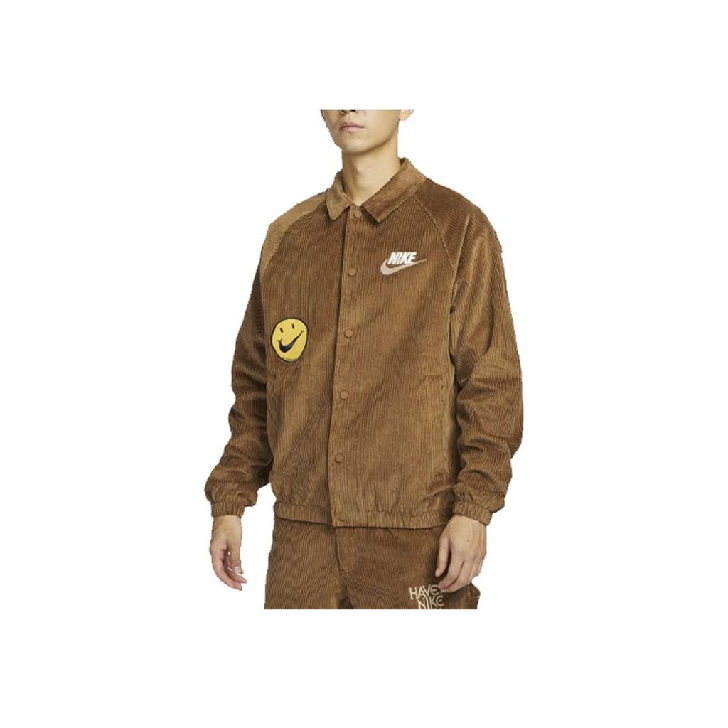 Nike Letter Print Collared Casual Jacket Men Jackets Camel FZ5737-281