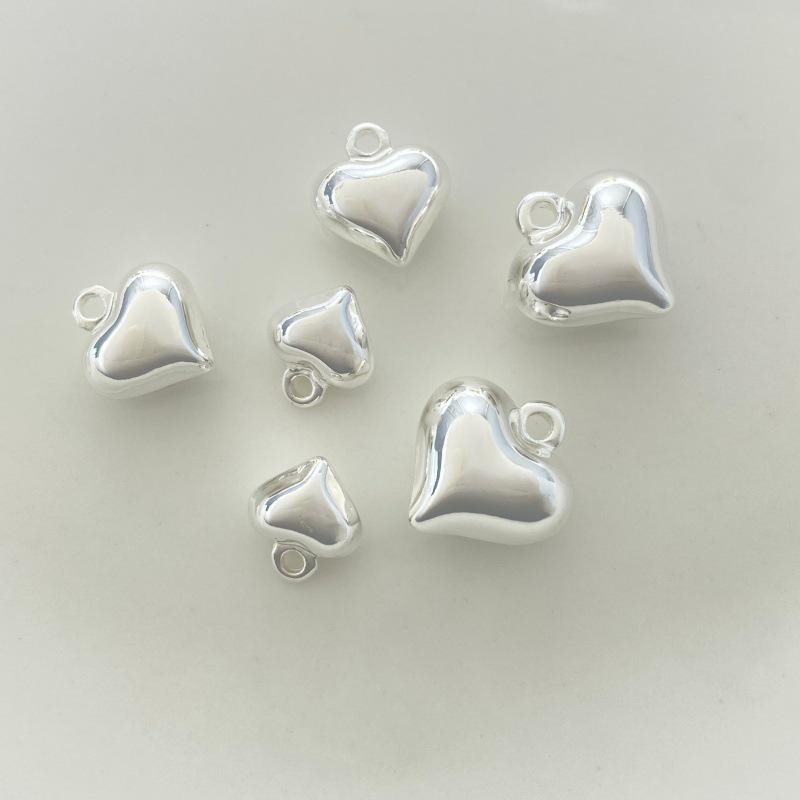 14k Gold Plated Heart-Shaped Copper Pendant Jewelry Accessory 10mm