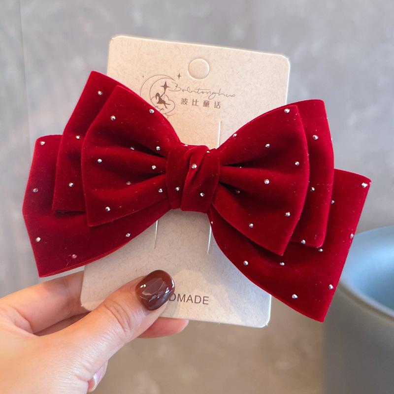 Neue Perle Bogen Haar Clips Gaze 3D Prinzessin Süße Haarspangen für Kinder Kopfbedeckungen Mädchen Kinder Haar Zubehör