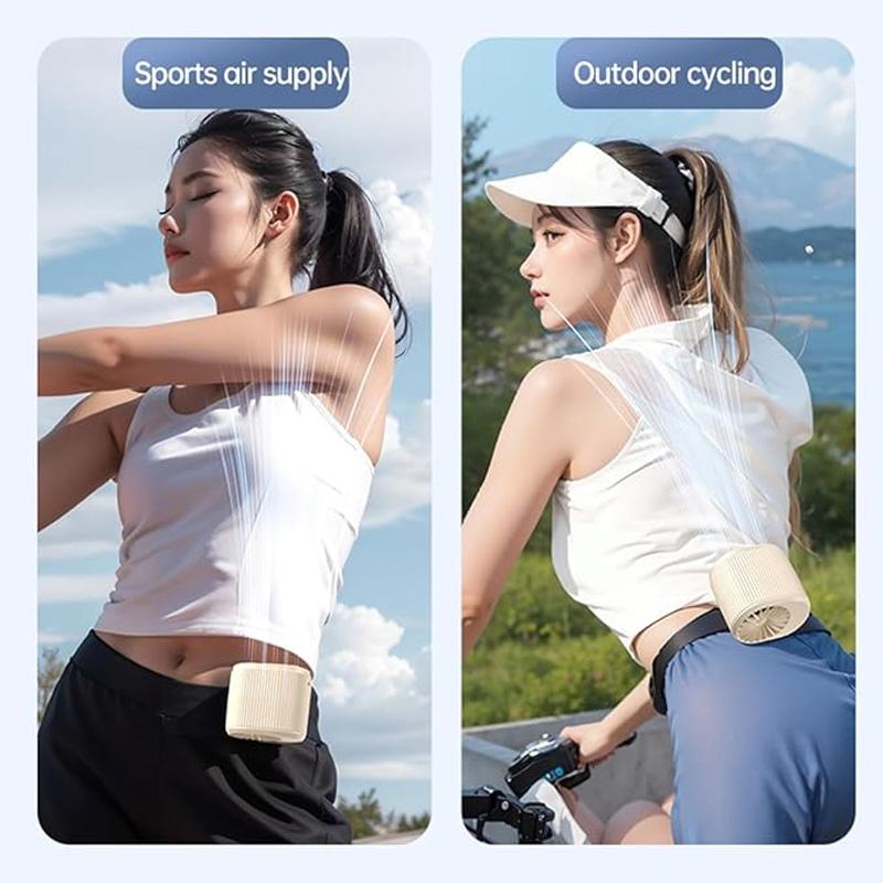 Portable Waist Fan Shirt Fan Hanging Neck Fan Rechargeable Speed Powerful Belt Fan Cool Clip Fan for Sports Outdoor Working