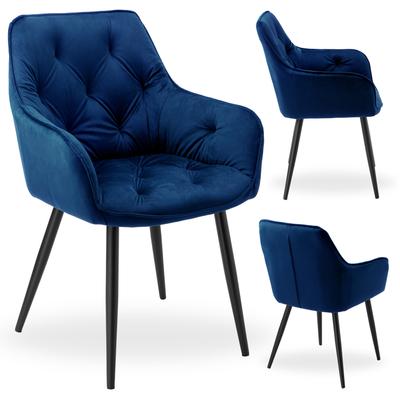 Velvet Chair Nevada Velvet Navy Blue