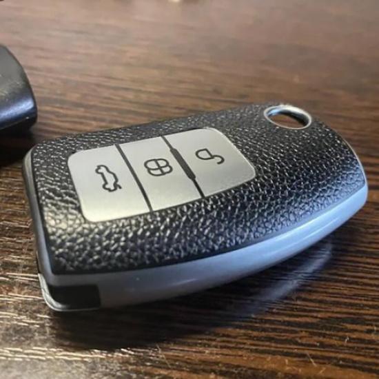 Vehicle Accessories Remote Key Case Shell for Ford Focus 2 C-Max Silver Texture