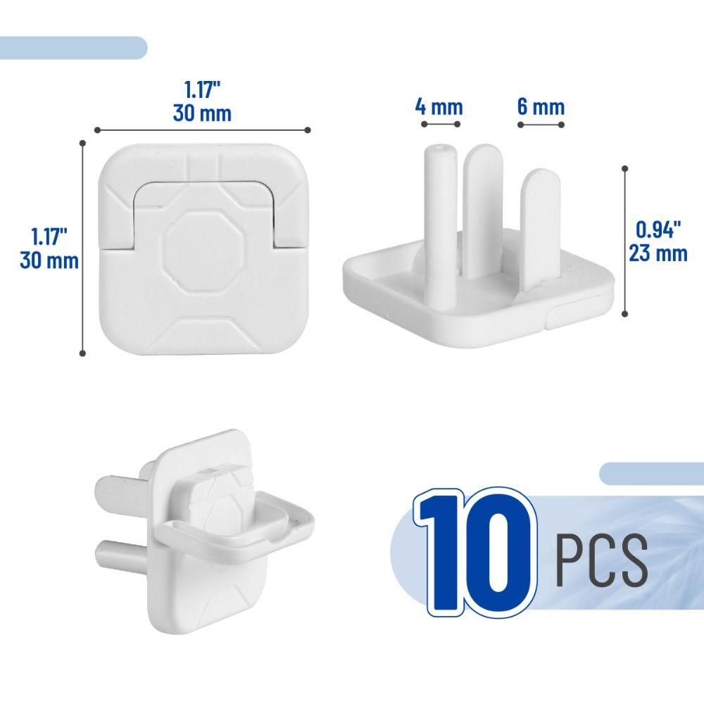 10Pcs US Standard Outlet Plug Cover Baby Safety Plug  Home Nursery Bedroom Living Room Baby Safety