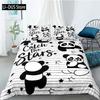 Set da letto Panda Cartone Animato Carino Bambino Bambini Copripiumino Creativo per Ragazzi con Federa Set da Letto King Size per Adolescenti