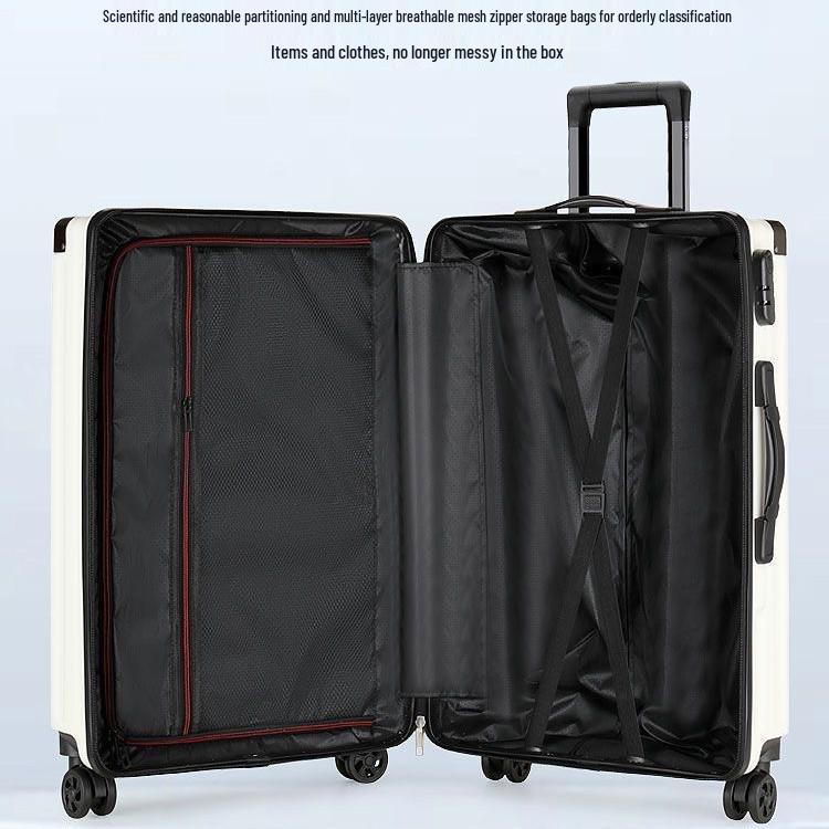 24-inch Women's Ultralight Trolley Suitcase - Large Capacity, Thickened Design with Zipper - 20-inch Cabin Option