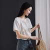 SOFSIL Women's Elegant Short Sleeve Loose Fit Shirt