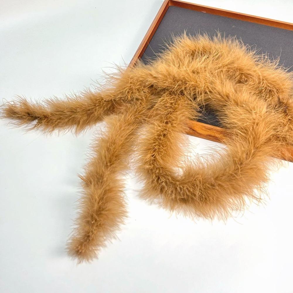 

Vintage Long Feather Belt Furry Turkey Feather Waistband Waist Accessories верблюд
