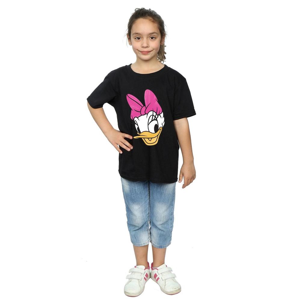 Disney Girls Daisy Duck Head Painted Cotton T-Shirt