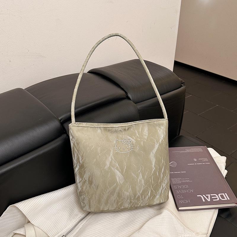 Korean Style Large Capacity Bucket Tote Bag - Simple Shoulder Bag for Women, New Fashion Commuting Accessory