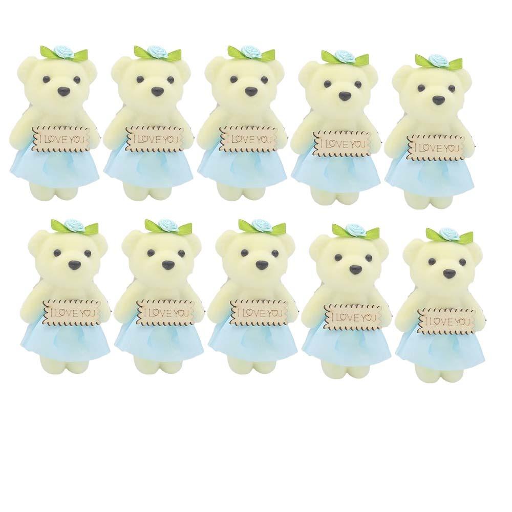 10 adet/takım Peluş Bebek Ayı Peluş Köpük Oyuncaklar Köpük Ayı Karikatür Buket Bebek Sevgililer Günü