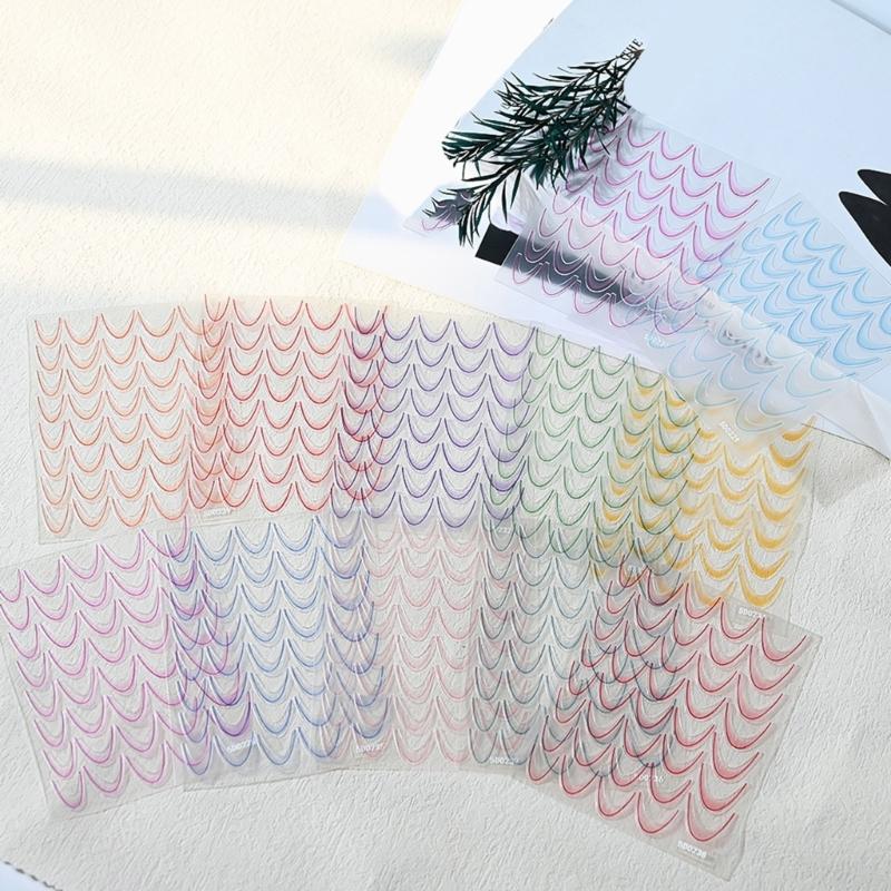 12 Sheets Self-Adhesive Nail Decals French Tip Nail Stickers Nails Art Decorations French Line Nails Art Stickers