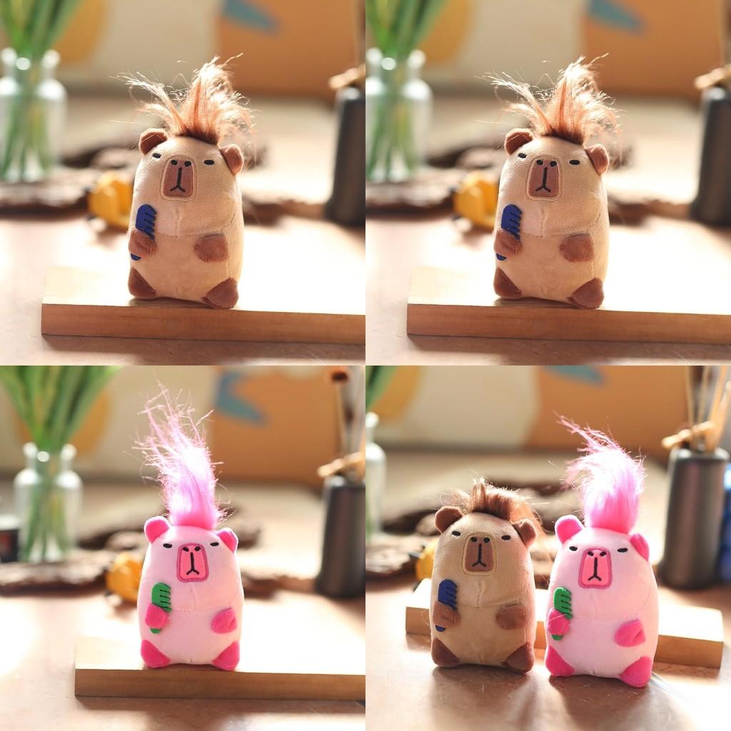 Adorable Capybara Animal Plush Toy With Pp Cotton Filling For Backpack Accessories