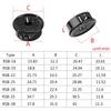 10Pcs Wire Hole Cover Desk Table Cable Grommet Black Nylon Plastic Petal Shape Computer Dust Plug 16/19//22/25/28/35/38mm