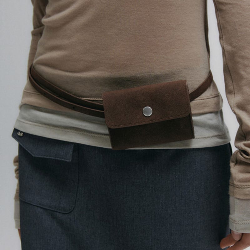 Neev Slim Strap Mini Belt Bag (Brown)