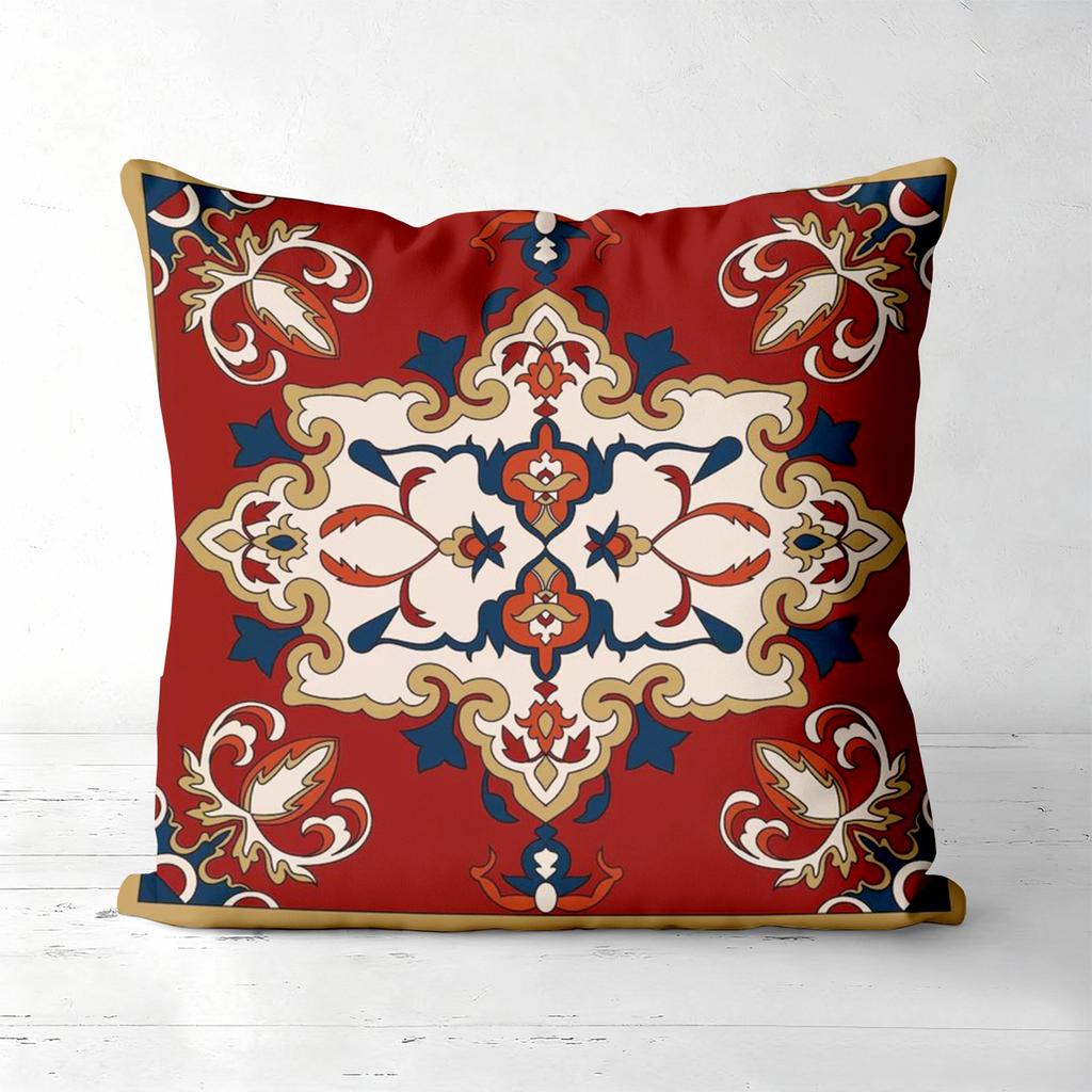 Oriental Patterned Throw Pillows For Home Decor Polyester Pillowcase, Sofa Decorative Cushion Cov Headboard Pillow